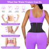 LUXURY-VITA Women Short Torso Waist Trainer Corset Trimmer 9 Steel Boned Tummy Control Body Shaper With Adjustable 3 Rows Of Hooks, Girdle For Women view 4