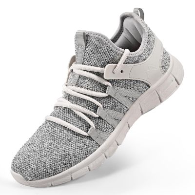 AOE Womens Walking Running Shoes Ultra Lightweight Breathable Mesh Tennis Shoes Non Slip Athletic Workout Gym Sneakers Starry Light Gray 7women / 6men