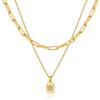 KeyStyle Gold Name Letter W Choker Chain Link Necklaces Layering Paperclip ChainsInitial Layering NecklacesNecklaces for Women view 1