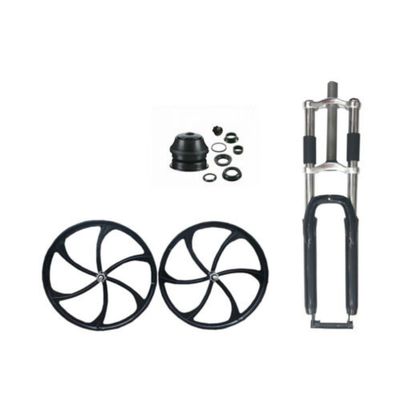 26" Bicycle Mag Wheels Set, Magnesium Wheel Rims, Bicycle Fork & 1 1/8" Head Set Gas Motorized Bicycle