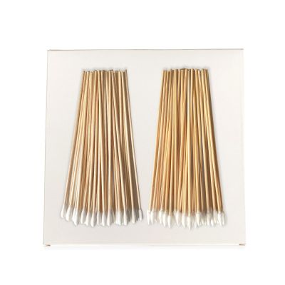 200 Gun Cleaning Swabs - 6 Inch Long Cotton Swabs - Precision Cleaning Tool for Hard-to-Reach Areas - Strong Bamboo Shafts for Efficient Polishing - Natural Cotton Lint-Free Design (Round & Pointed)