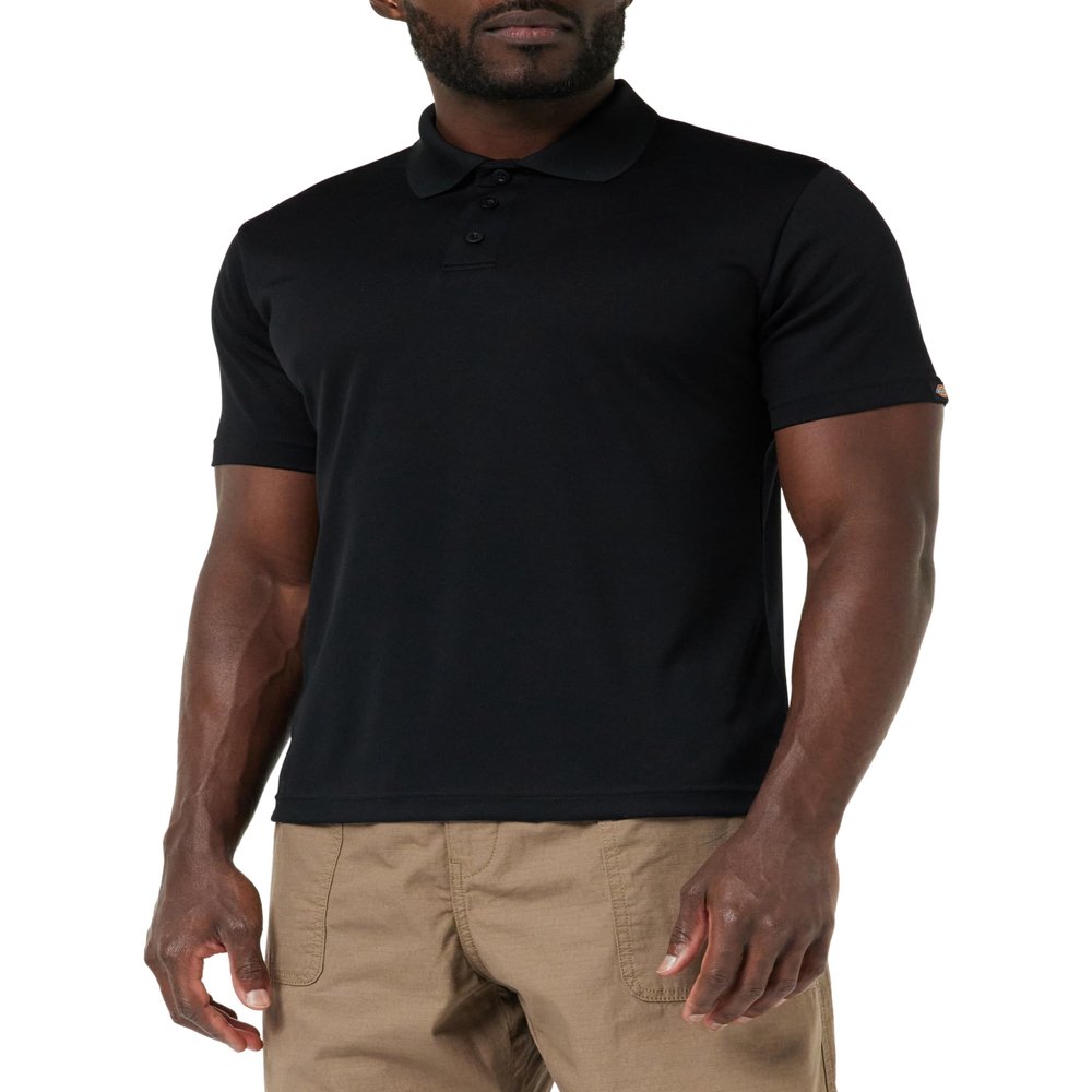 Dickies Short Sleeve Performance Polo Shirt, Black, XL