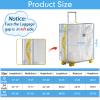 Sadnyy 3 Pieces Clear Luggage Cover PVC Suitcase Luggage Protector Waterproof Cover(Gray Border,Left Opening Style) view 2