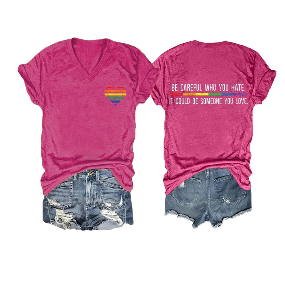 Be Careful Who You Hate Shirt 4Xl Be Careful Who You Hate It Could Be Someone You Love Lgbt T-Shirt Be Careful Who You Hate It Could Be Someone You Love Tshirt Lesbian Shirts Gift Tops Lgbt Shirt