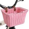 GRANNY SAYS Kid Bike Basket, Wicker Bike Baskets, Small Baskets for Kids Bike, 9" x 7" x 6", Pink view 1