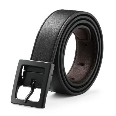 AWAYTR Reversible Kids Belts for Boys - Brown and Black Leather Belt for School Uniform Casual Jeans (80cm,Black)