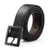 AWAYTR Reversible Kids Belts for Boys - Brown and Black Leather Belt for School Uniform Casual Jeans (80cm,Black) view 1