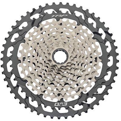 TRP EVO 12 Bicycle Cassette | 12-Speed, 10-52t, MicroSpline Compatible | 7076 Aluminum | Black/Silver