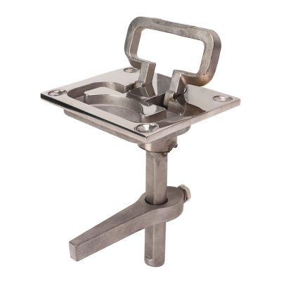 Tissting Boat Cam Latch 316 Stainless Steel Floor Buckle Hatch Pull Boat Flush Pull Hatch Lacth with Non Locking and Push and Fitting Design,for Yacht Ship(2.64x3.11in)