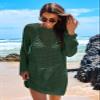ANRABESS Women Swimsuit Crochet Swim Cover Up 2026 Summer Bathing Suit Swimwear Mesh Knit Beach Dress Vacation Outfits Deep Green Small view 3