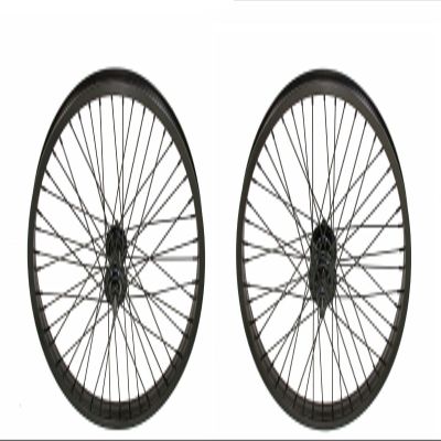 Bike Bike 20 x 2.125 Alloy Black Front Wheel & Rear Wheel 9T Driver 48 Spoke Sealed Bearing Double Wall