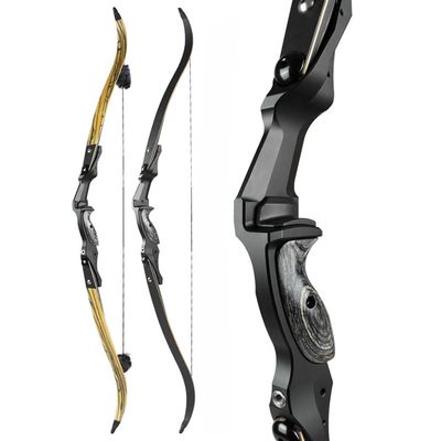 HNZMDY 60 Inch ILF Recurve Bow 30-60lbs Gordon Limbs Takedown Recurve Bow Archery Longbow American Hunting Bow Right Handed (45 Lbs, Wood)