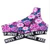 YONGHS Girls Single Shoulder Sports Bra Open Waist Crop Tops Vest Gym Dancewear Swimwear Hot Pink 14 Years view 1