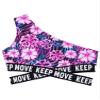YONGHS Girls Single Shoulder Sports Bra Open Waist Crop Tops Vest Gym Dancewear Swimwear Hot Pink 14 Years view 2