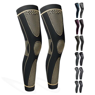 Full Leg Compression Sleeves - Long Knee Sleeves for Men & Women, Basketball, Cycling, Football - Reduce Varicose Veins & Swelling