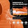 TACVASEN Orange Puffer Jacket Men Hooded Lightweight Winter Down Jackets Windbreaker Warm Quilted Puffy Coat with Zipper Pockets Orange S view 4