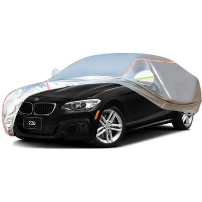 ACHETE Car Covers are Suitable for 2014-2016 BMW 228 Convertible/Coupe/Gran Coupe,Water, Rain, Sun and Snow Resistant Oxford Fabric Car Cover,with Side Door Zip (Color : White, Size : 228 Coupe)