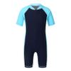 Agoky Boys Girls Swimsuits Rash Guard Suits Swimwear Shorty Wetsuit Kids UPF 50+ UV Sun Protective One-Piece Bathing Suit Navy Blue&Sky Blue 16 Years view 1