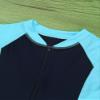Agoky Boys Girls Swimsuits Rash Guard Suits Swimwear Shorty Wetsuit Kids UPF 50+ UV Sun Protective One-Piece Bathing Suit Navy Blue&Sky Blue 16 Years view 3