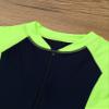 Agoky Boys Girls Swimsuits Rash Guard Suits Swimwear Shorty Wetsuit Kids UPF 50+ UV Sun Protective One-Piece Bathing Suit Navy Blue&Fluorescen 16 Years view 3