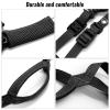 Yzpacc Tactical Helmet Chin Strap Adjustable Dial 4 Points Suspension System with Bolts and Screws for Tactical Fast MICH Bump Wendy Helmet Accessory, Black view 4