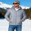 TACVASEN Mens Puffer Coat Hooded Lightweight Winter Quilted Jacket Water Resistant Casual Warm Windproof Down Coat Men Light Gray L view 2
