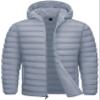 TACVASEN Mens Puffer Coat Hooded Lightweight Winter Quilted Jacket Water Resistant Casual Warm Windproof Down Coat Men Light Gray S view 1