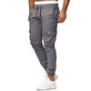 GOKKILRW Mens Chino Work Slim Fit Jogger Fashion Outdoor Cargo Hiking Pants Drawstring Athletic Workout Gym Sweatpant Trouser(Grey,XX-Large) view 2