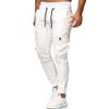 GOKKILRW Mens Chino Work Slim Fit Jogger Fashion Outdoor Cargo Hiking Pants Drawstring Athletic Workout Gym Sweatpant Trouser(White,X-Large) view 2