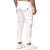 GOKKILRW Mens Chino Work Slim Fit Jogger Fashion Outdoor Cargo Hiking Pants Drawstring Athletic Workout Gym Sweatpant Trouser(White,X-Large) view 4