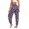 Aflyko Women Dance Pants Cat Paw Print Rainbow Boho Trousers Yoga Sweatpants Casual Sportwear Relaxed Fit Workout Harem Pants, L view 2