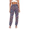 Aflyko Women Dance Pants Cat Paw Print Rainbow Boho Trousers Yoga Sweatpants Casual Sportwear Relaxed Fit Workout Harem Pants, L view 4