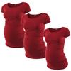 Decrum Maternity Shirts for Women - Soft Pregnancy Tops for Expecting Mom | [4BUN00182] Pack of 3, S view 1