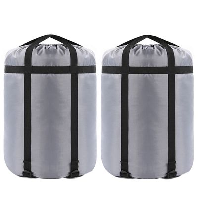 Borogo Compression Stuff Sack, 24L Sleeping Bags Storage Stuff Sack Organizer Waterproof Camping Hiking Backpacking Bag for Travel Grey