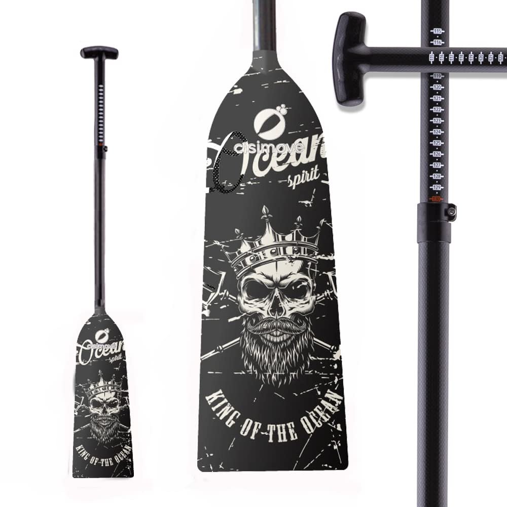 CISIMOVE Graphic IDBF Approved Adjustable Carbon Fiber Dragon Boat Paddle (King-of-The-Ocean)