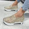 SACFOF Women's Floral Embroidery Breathable Mesh Sneakers Summer Platform Shoes Hidden Wedge High Top Walking Sneakers view 3