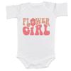 Groovy Flower Girl A Bridesmaid Proposal Flower Girl Tops for Toddler Little Girl Kids Wedding T-Shirt (0-6 Months, FLOWER GIRL-Romper) view 1