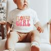 Groovy Flower Girl A Bridesmaid Proposal Flower Girl Tops for Toddler Little Girl Kids Wedding T-Shirt (0-6 Months, FLOWER GIRL-Romper) view 2