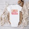 Groovy Flower Girl A Bridesmaid Proposal Flower Girl Tops for Toddler Little Girl Kids Wedding T-Shirt (0-6 Months, FLOWER GIRL-Romper) view 4
