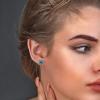 925 Sterling Silver Evil Eye Stud Earrings for Women Vintage Blue Third Eye Ear Stud Lucky Protection Jewelry Gifts (Style A) view 2