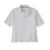 French Toast Adaptive Short Sleeve Seated Interlock Polo, White, 10-12 view 1