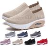 AODGHC Women's Orthopedic Sneakers, Comfortable Air Cushion Walking Shoes, Slip On Shoes (US 6, Khaki) view 1
