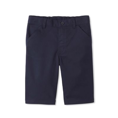 French Toast Girls Adaptive Bermuda Shorts with Hook and Loop Closure, Navy (New), 7