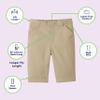 French Toast Girls Adaptive Bermuda Shorts with Hook and Loop Closure, Navy (New), 7 view 3