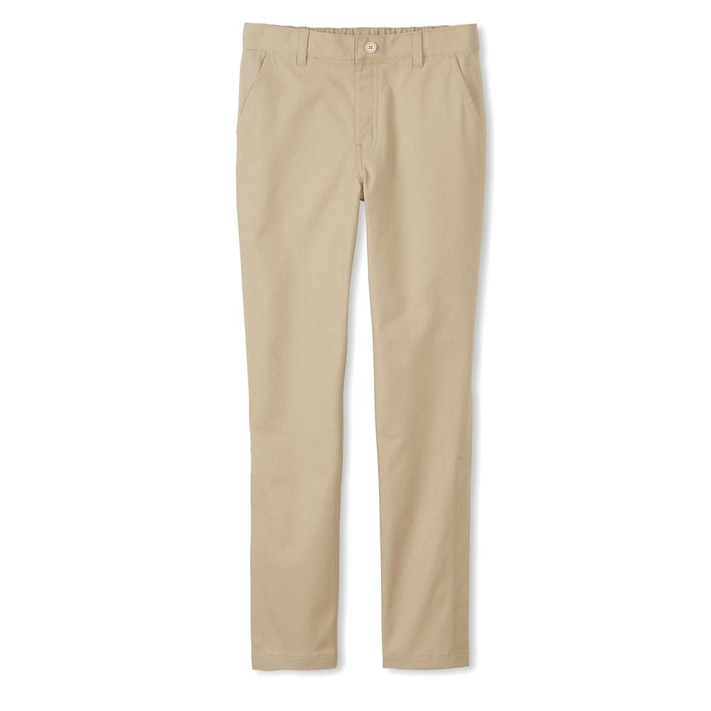 French Toast Girls Adaptive Straight Leg Stretch Twill Pant, Khaki (New), 8