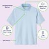 French Toast Adaptive Short Sleeve | Hook and Loop Placket Flat Seams Polo Shirt, White (New), 10-12 view 3