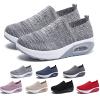 AODGHC Women's Orthopedic Sneakers, Comfortable Air Cushion Walking Shoes, Slip On Shoes (US 6, Grey) view 1