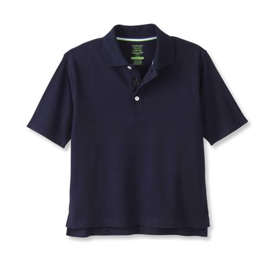 French Toast Adaptive Short Sleeve Seated Interlock Polo, Navy, 10-12