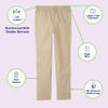 French Toast Girls Adaptive Straight Leg Stretch Twill Pant, Navy (New), 6X view 3