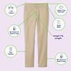 French Toast Girls Adaptive Straight Leg Stretch Twill Pant, Navy (New), 6X view 4